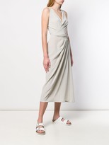 Thumbnail for your product : Rick Owens Asymmetric Wrap Front Midi Dress