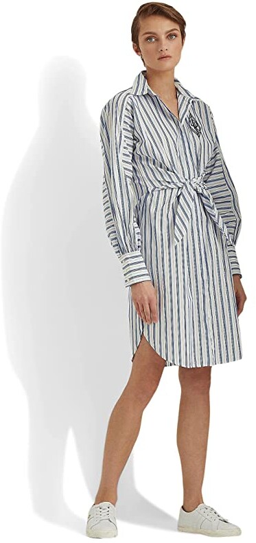 Ralph Lauren Striped Cotton Shirtdress - ShopStyle Day Dresses