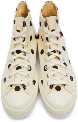 Comme des Garçons PLAY Off-White Converse Edition Polka Dot High Sneakers
