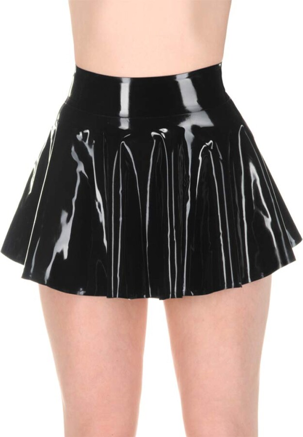Palace Civet Latex Gummi Rubber Black Lambada Pleated Short Skirts 0 ...
