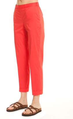 Liviana Conti Women's Red Cotton Pants
