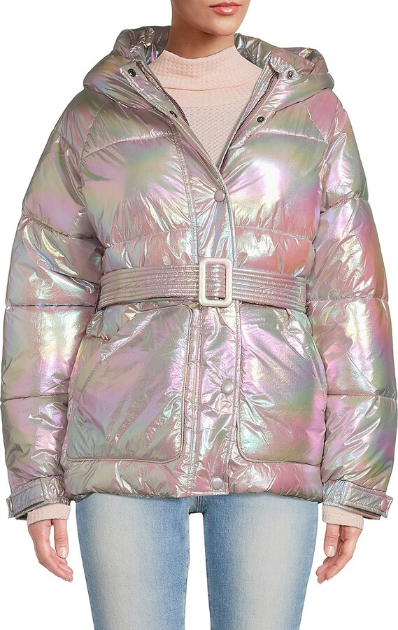 Noize Bonita Holographic Puffer Jacket - ShopStyle