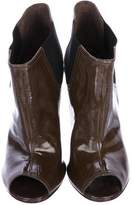Thumbnail for your product : KORS Patent Leather Peep-Toe Booties