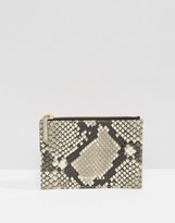 Thumbnail for your product : Whistles Leather Faux Snake Coin Purse