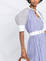 Thumbnail for your product : Chloé Puff Sleeve Striped Cotton Blouse