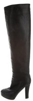 Thumbnail for your product : Chanel Leather Platform Knee-High Boots
