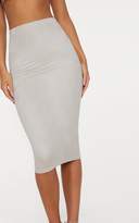 Thumbnail for your product : PrettyLittleThing Grey Faux Suede Midi Skirt