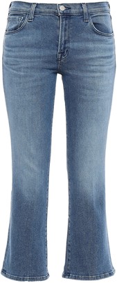 J Brand Faded Mid-rise Kick-flare Jeans