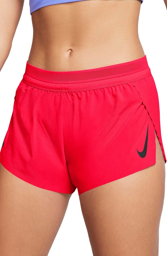 all red nike shorts womens