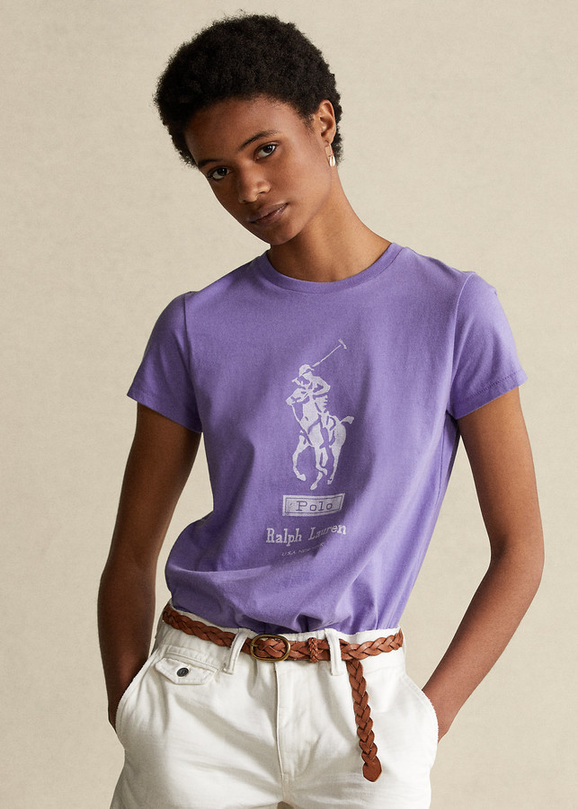 T-shirt Big Pony à manches longues coton Ralph Lauren Fille Vêtements Tops & T-shirts T-shirts Manches longues 