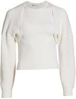 Thumbnail for your product : Alice + Olivia Ruched Cropped T-Shirt