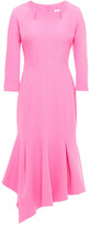 Thumbnail for your product : Safiyaa Asymmetric Fluted Stretch-crepe Dress