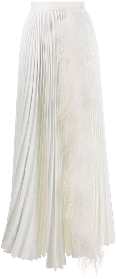 feather maxi skirt