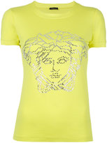 Versace - t-shirt à détails de strass - women - Spandex/Elasthanne/viscose - 40