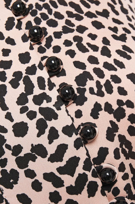 Equipment Temera Leopard-print Washed-crepe Mini Shirt Dress