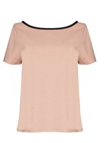 Thumbnail for your product : Alice + Olivia Sterling T-Shirt With Back Cutout And Leather
