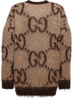 Thumbnail for your product : Gucci Oversized GG mohair blend knit cardigan
