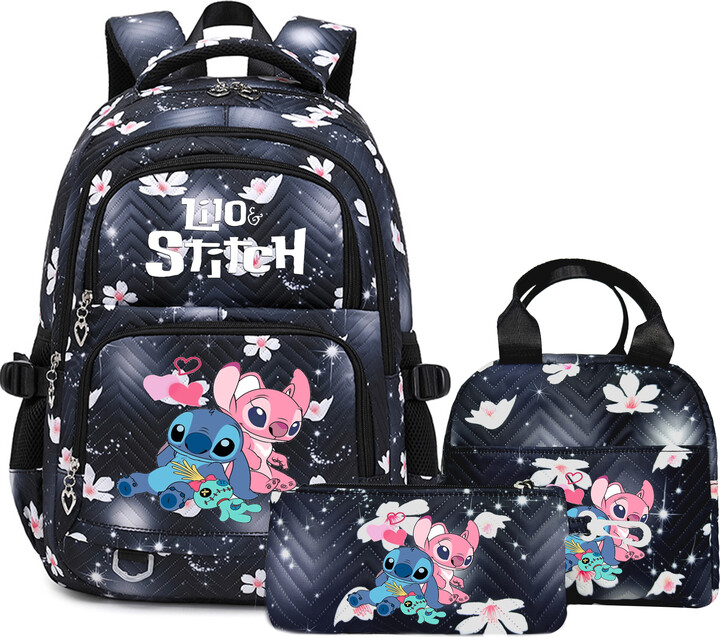 Lilo Stitch Students Backpack School Bag Sets Girl Boy Schoolbag Primary Kawaii Waterproof Children Bag Travel Backpack