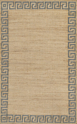 Erin Gates by Momeni Orchard Greek Key Jute and Wool Hand Woven Blue Area Rug