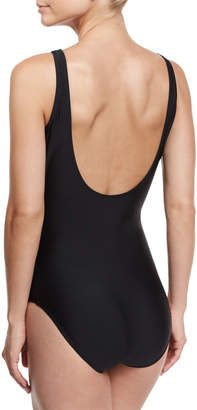Cover One-Piece UPF 50+ Tank Swimsuit, Black