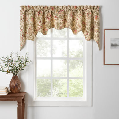 Ellis Curtain Regency Floral Cotton Swag 100'' W Window Valance