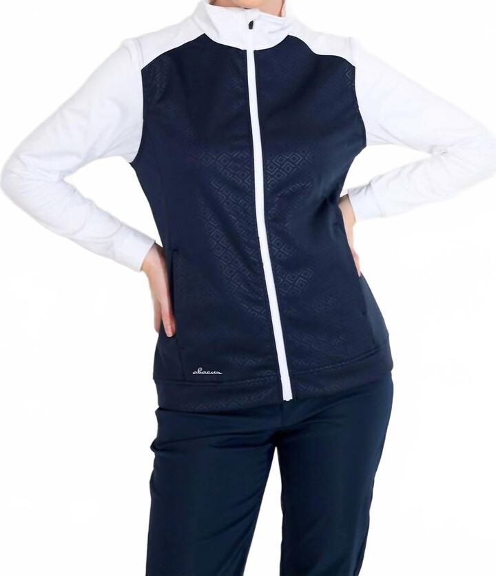 Abacus Sportswear US Kingsbarn Windproof Hybrid Jacket In Navy