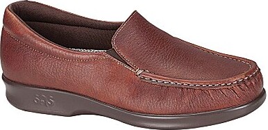 SAS Twin Leather Moc Toe Loafers