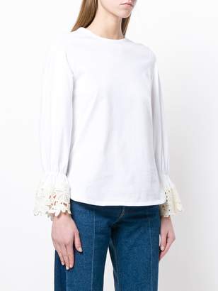 See by Chloe lace-trimmed blouse