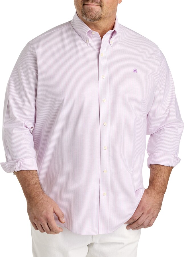 Brooks Brothers Big & Tall Non-Iron Striped Sport Shirt