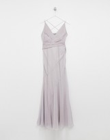 Thumbnail for your product : ASOS DESIGN DESIGN Bridesmaid maxi dress with pleated cami bodice and fishtail skirt
