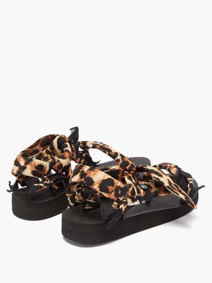 Arizona Love Trekky Choux Bandana-trimmed Sandals - Leopard