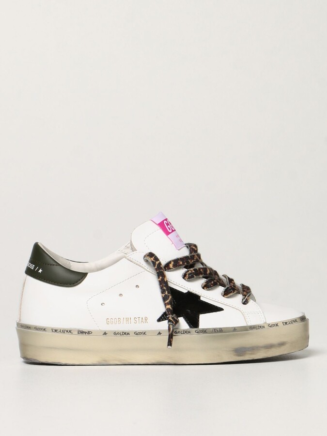 Golden Goose Hi Star classic sneakers in leather - ShopStyle