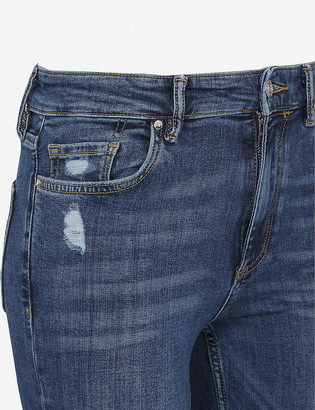AllSaints Dax cropped high-rise stretch-denim jeans