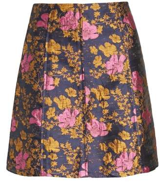 Leith High Waist Floral Print Miniskirt