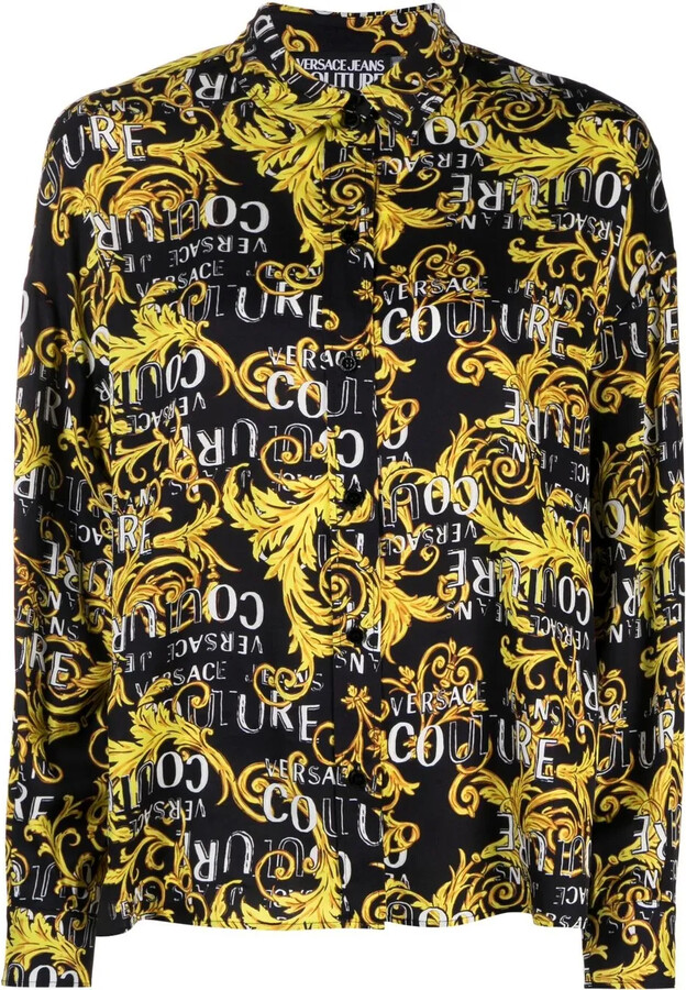 Versace Jeans Couture Baroque Logo-Print Shirt