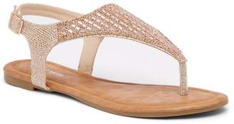 Top Moda Bonus Glitter T-Strap Sandal