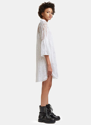 Valentino Women’s Flared Sleeve Lace Mini Dress in White