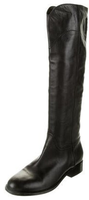 Chanel Leather Riding Boots Black