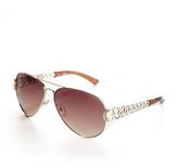 Thumbnail for your product : GUESS Embellished Aviator Sunglasses