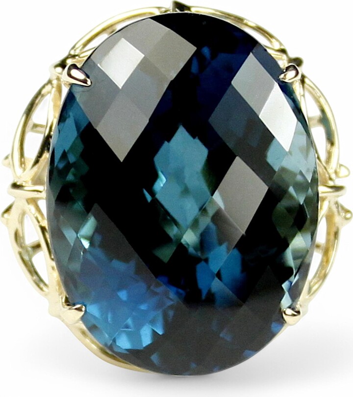 Etsy London Blue Topaz 10Ky Gold Ring R068