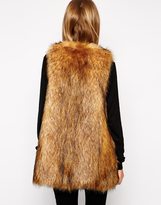 Thumbnail for your product : ASOS Vintage Longline Faux Fur Gilet
