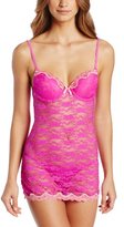 Thumbnail for your product : Just Sexy Women's Stretch Padded Cup Babydoll with Ecru Lace Trim