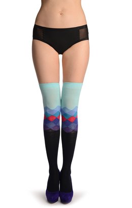 LissKiss Dark With Arlecchino Top - Over The Knee Socks