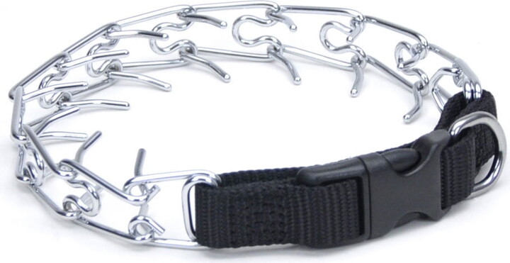 Coastal Pet Coastal - Titan - Easy-On Dog Prong Training Collar with Buckle, Black, 2.0 mm x 14"