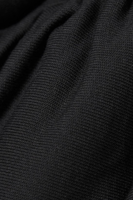 Dries Van Noten Ruffled Cotton-jersey T-shirt - Black