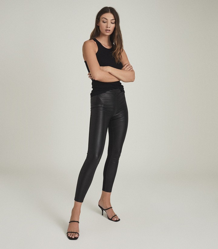 leather ponte leggings