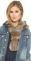 Thumbnail for your product : Adrienne Landau Knit Fur Hooded Scarf