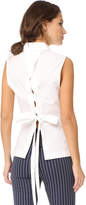 Thumbnail for your product : Derek Lam 10 Crosby Sleeveless Shirt with Lace Up Back