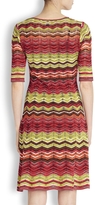 Thumbnail for your product : M Missoni Zigzag knit cotton blend dress