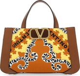 Thumbnail for your product : Valentino VLogo Plaque Graphic Printed Small Tote Bag